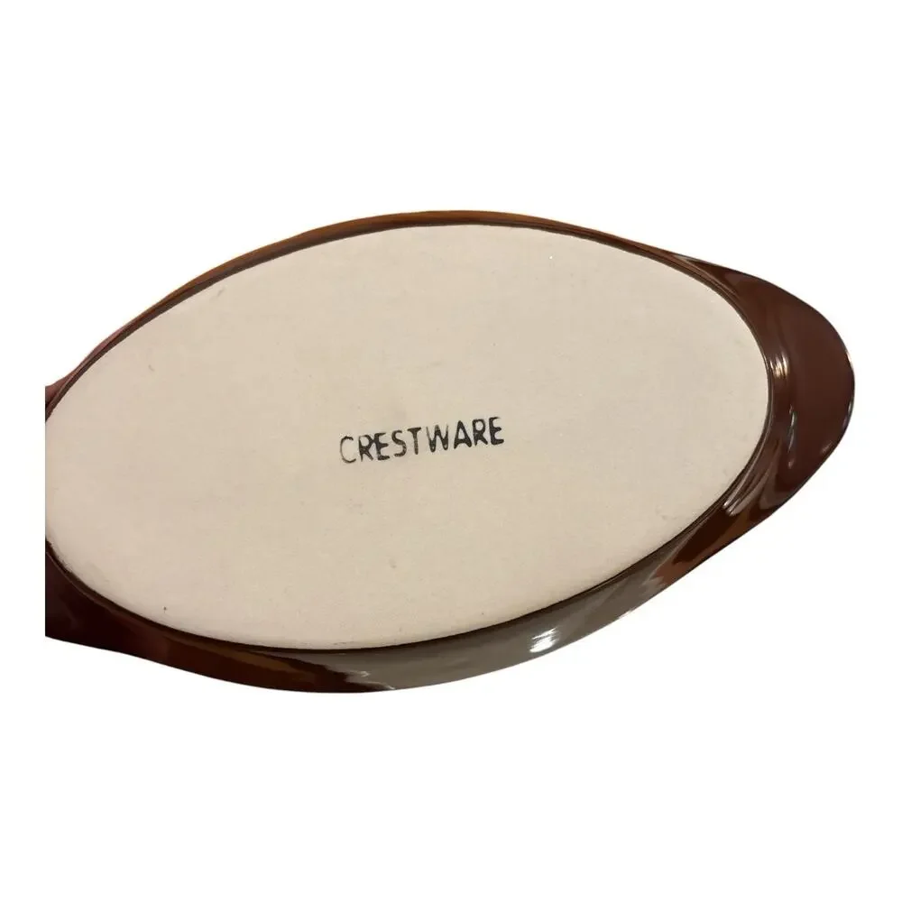 Vintage Crestware Professional Set of 4 Oval Au Gratin Dishes 9 in